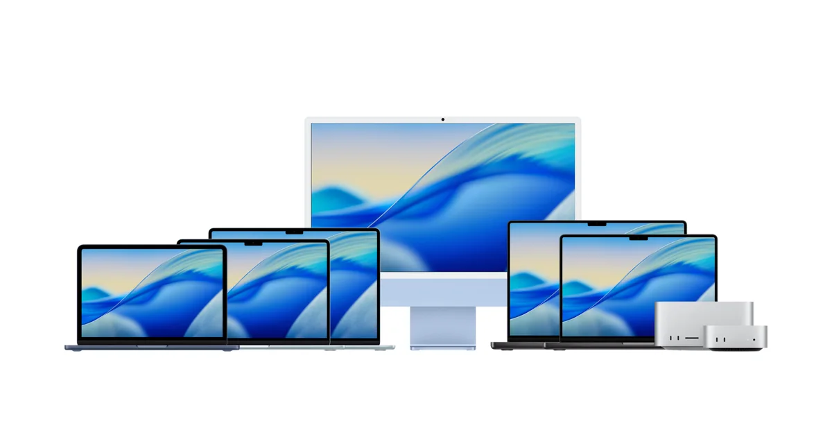 Apple Mac product comparison artwork