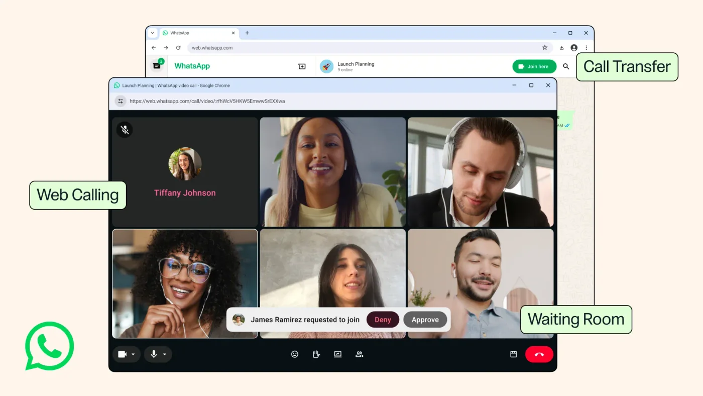 WhatsApp’s official web-calling interface image