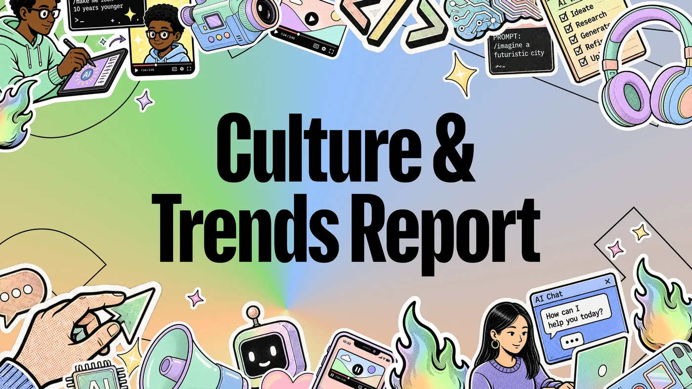 Illustrated cover of YouTube’s generative AI and creativity report